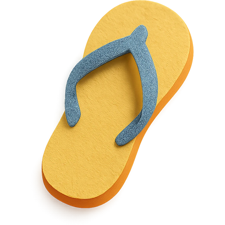 classic flip-flop sandals emoji