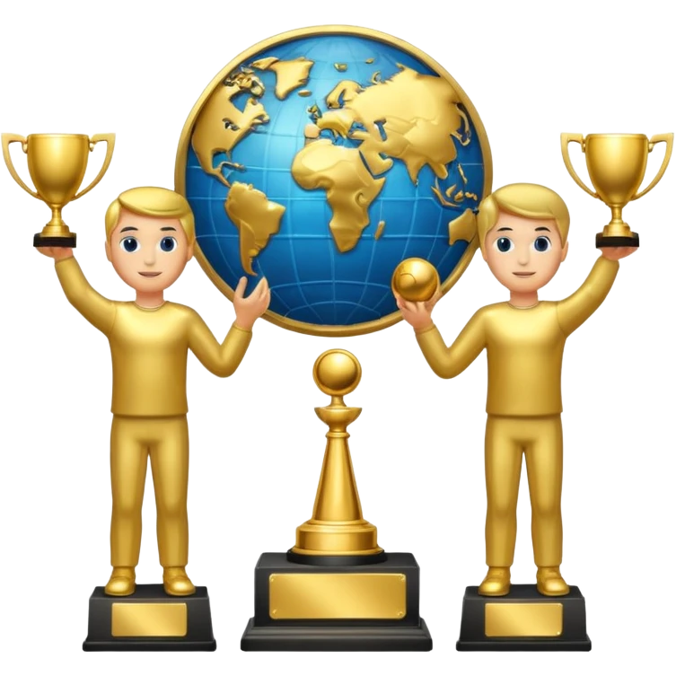 Create an airbnb category icon that looks like the world cup trophy emoji