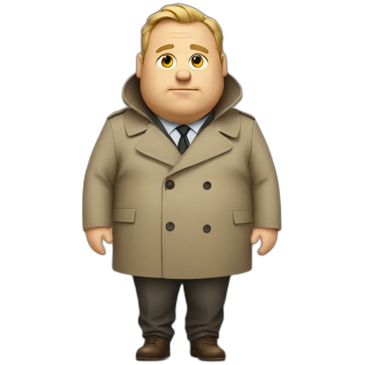 fat man in trench coat emoji