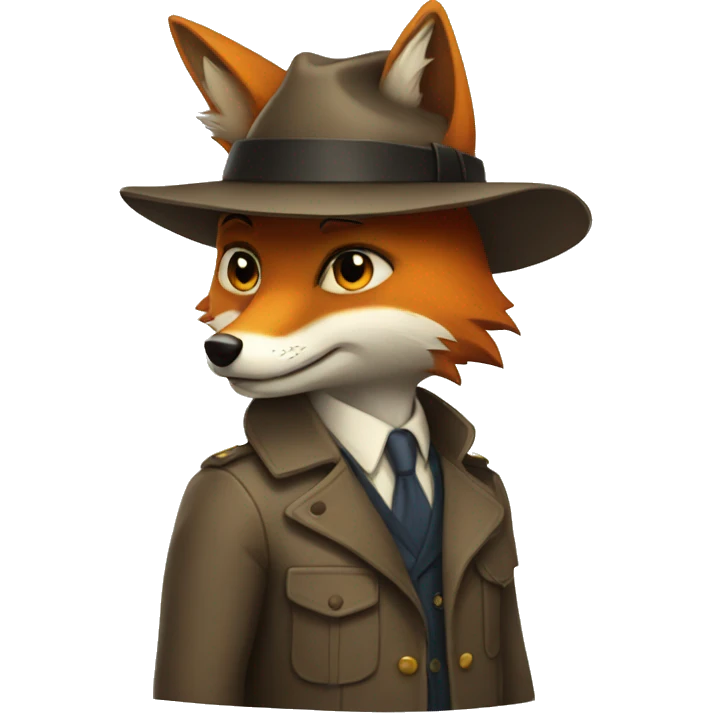 Detective fox emoji