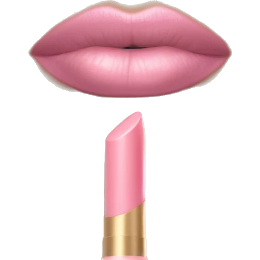 Pastel pink colored lip stick  emoji