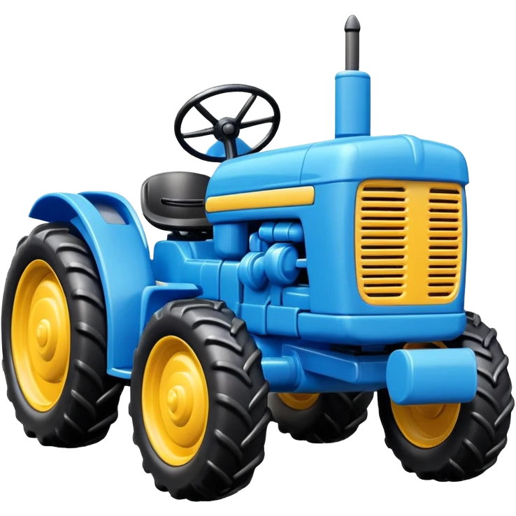 blue plastic toy  tractor emoji