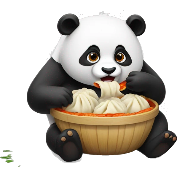 panda eating momos emoji