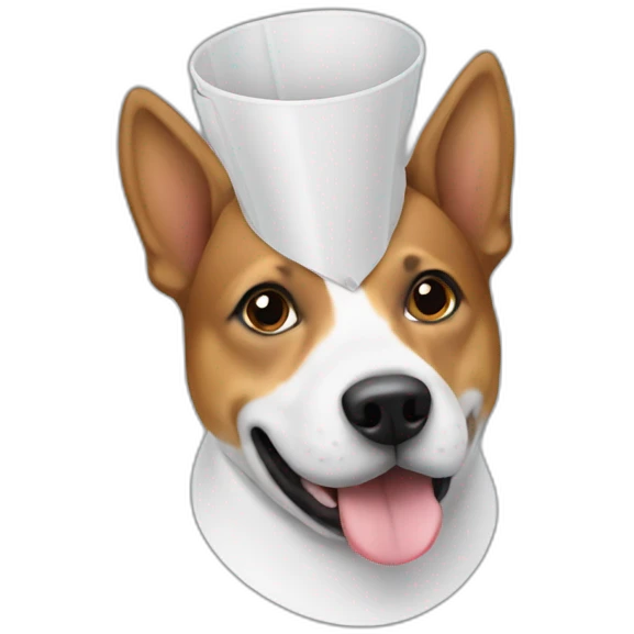 dog with a Elizabethan collar emoji