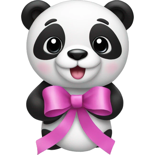 Panda with ribbon emoji