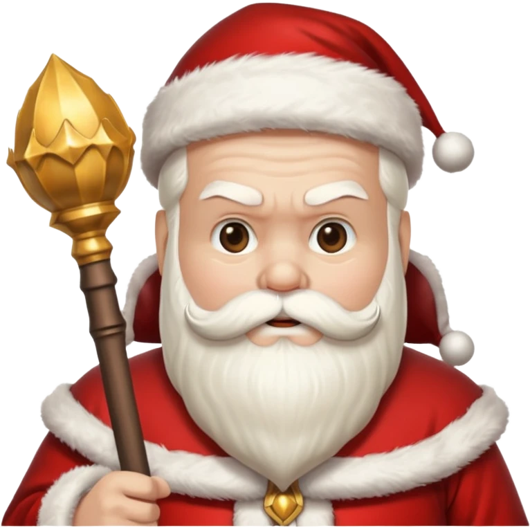 Santa in a mace mask emoji