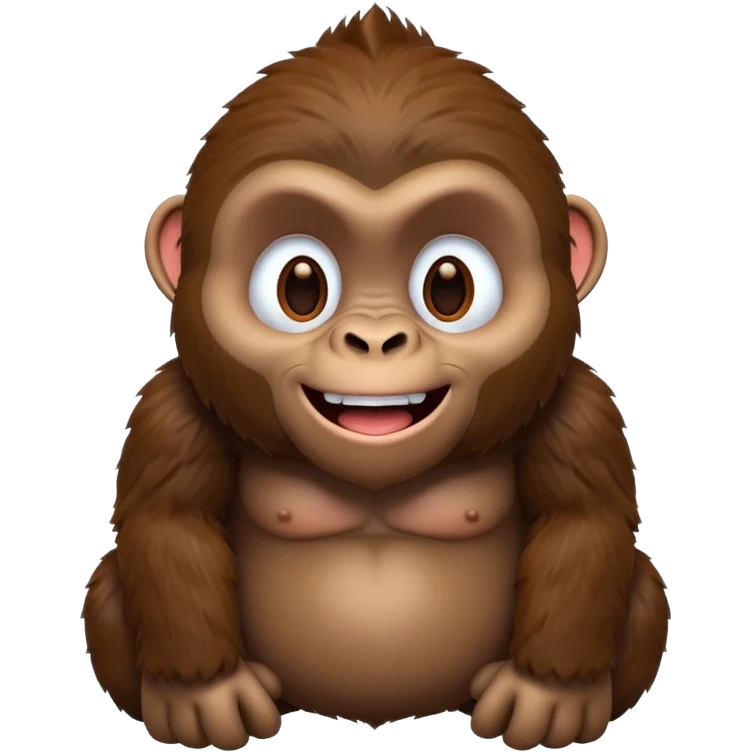 3d Full hd Pixar Style cute Gorilla emoji