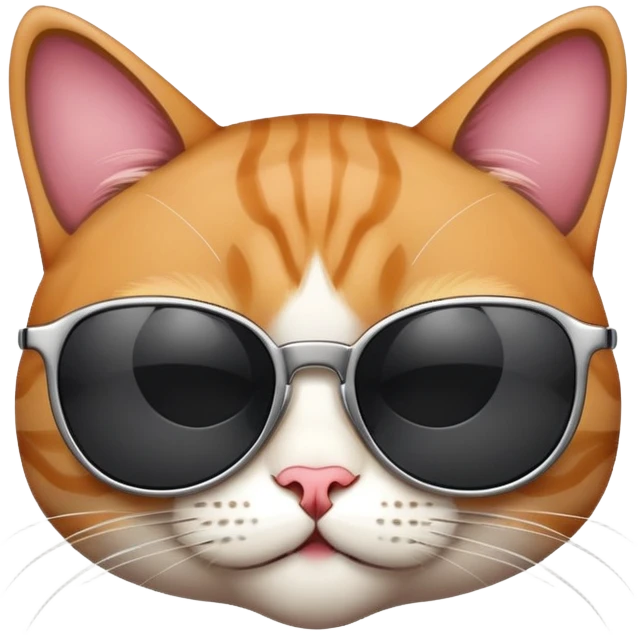 Cat with sunglasses emoji