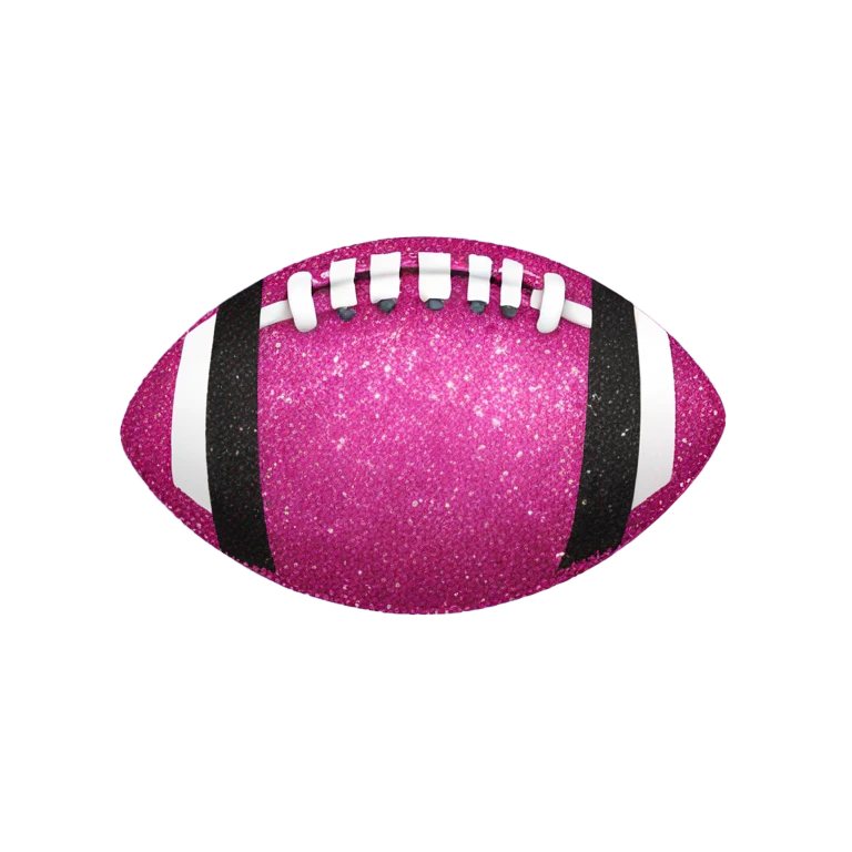 Pink football with glitter  emoji