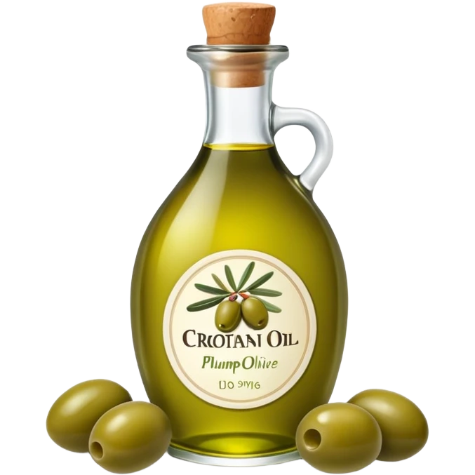 green olives and croatian olive oil bottle emoji