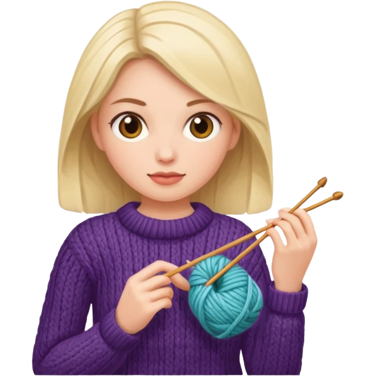 women who knit emoji