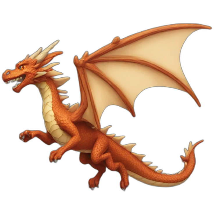 Wooden Dragon flying emoji