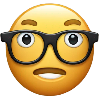 Bitcoin with glasses  emoji