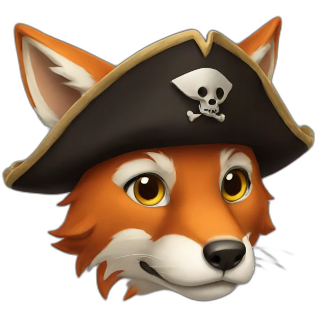 The pirate fox  emoji