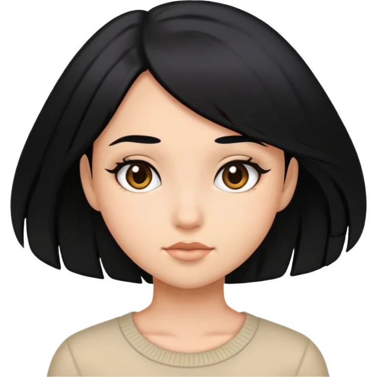 Girl with black hire  emoji