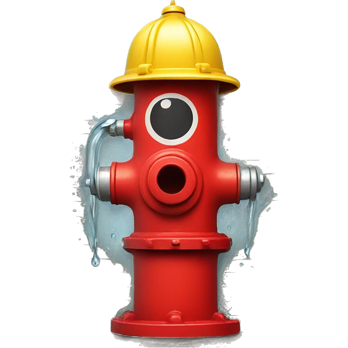 hydrant with smiley emoji