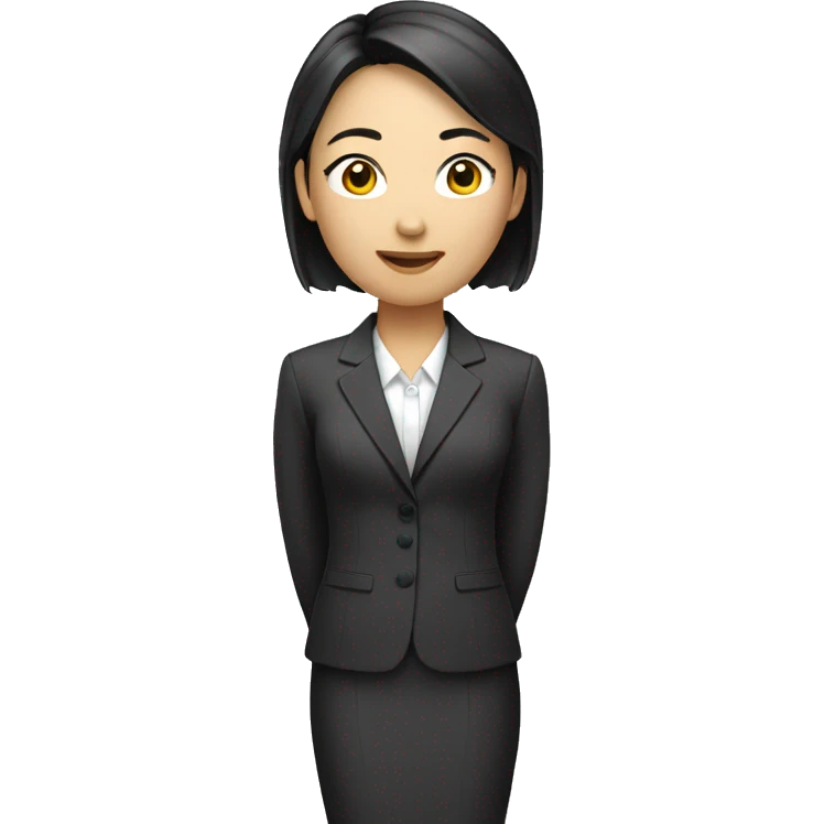 smart female asian wearing formal suit emoji