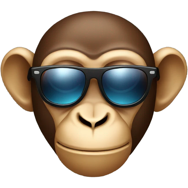 Monkey wearing shades emoji