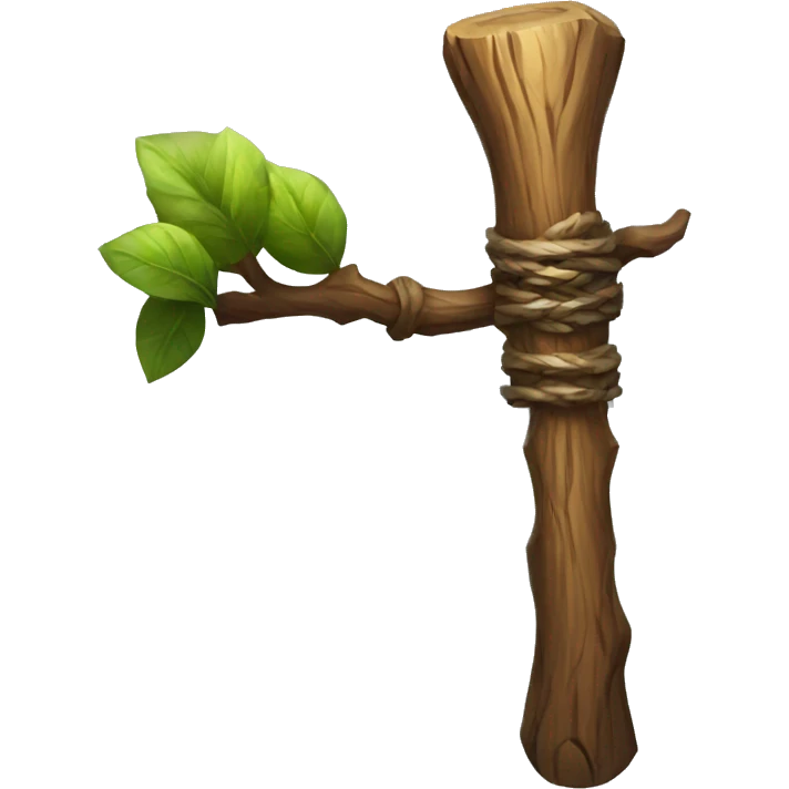 wooden druid staff emoji