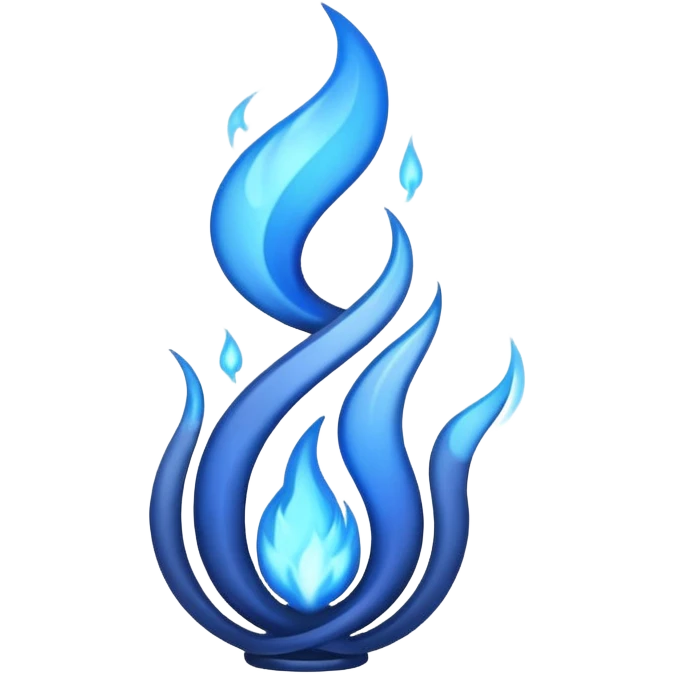 blue hot  emoji