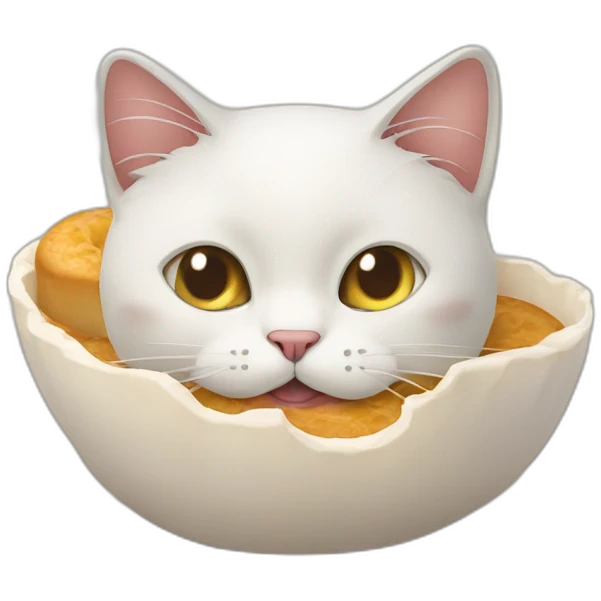 un chat chat qui mange du pain de mis emoji