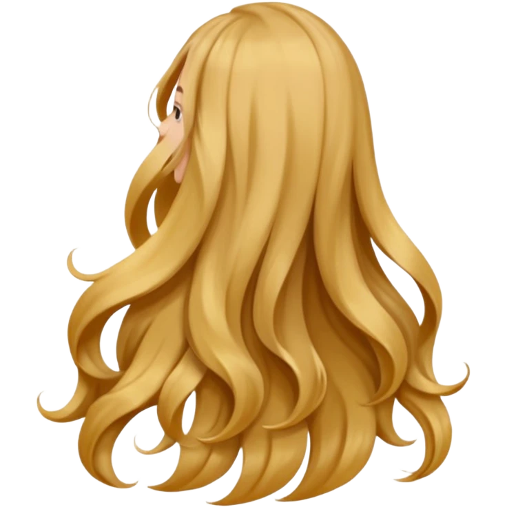 long hair woman back emoji