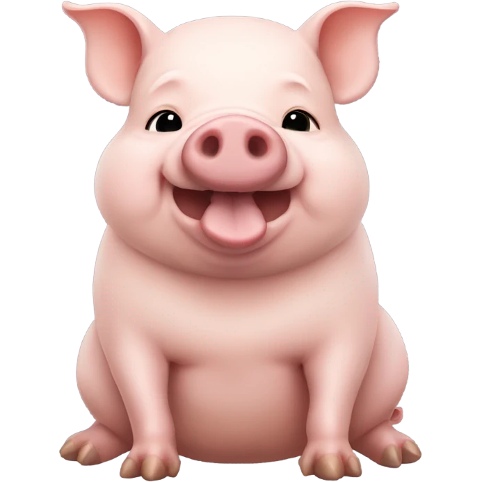 Pot bellied pig with ginger fur emoji