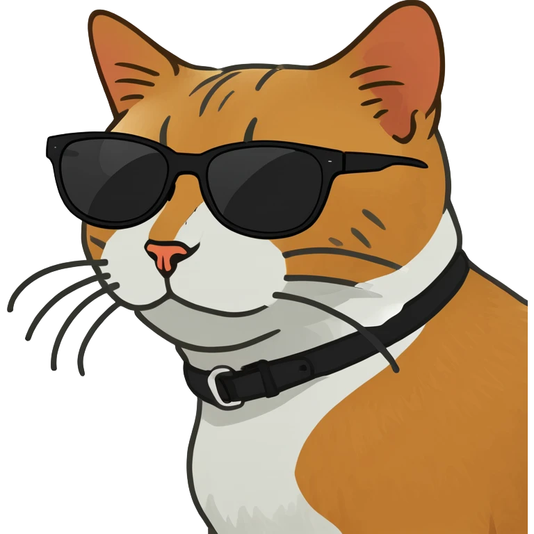 Cat with sunglasses emoji