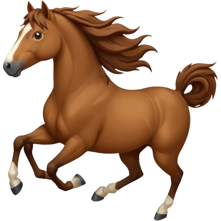 a beautiful wild running horse emoji