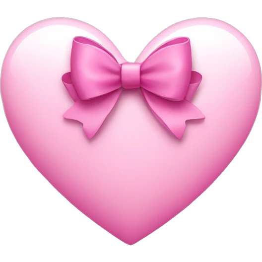 Pink heart with bow emoji