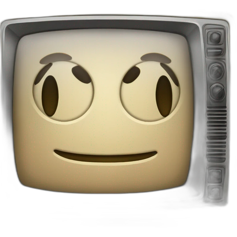 Une vieille télévision avec la lettre K à l’écran  emoji