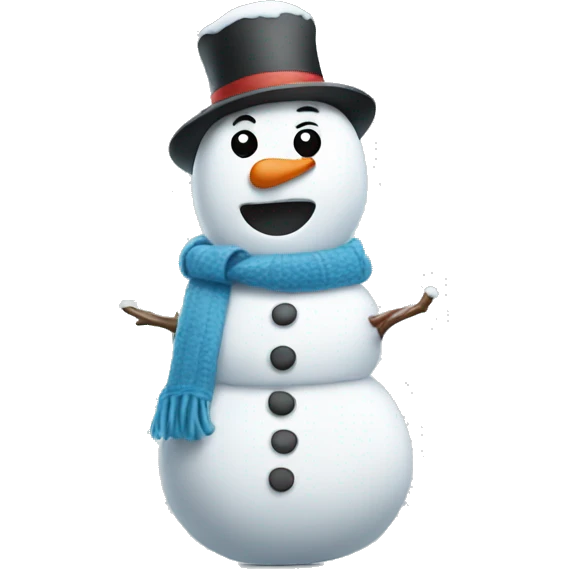 a snowman shivering emoji