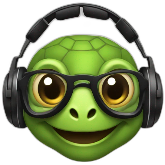 tortue dj emoji
