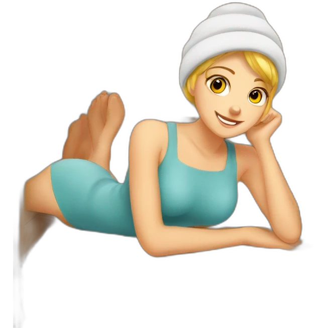 German sauna girl emoji