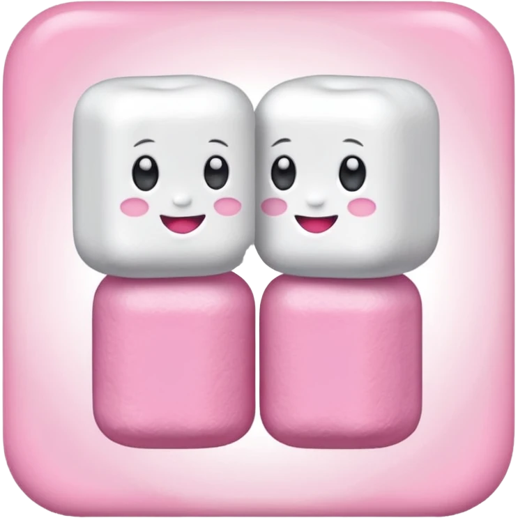 colored marshmallow with earrrings emoji