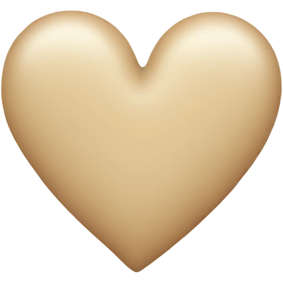 beige heart emoji