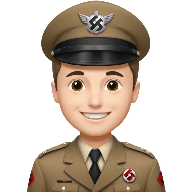 Create a hitler emoji with charlie kirk face emoji