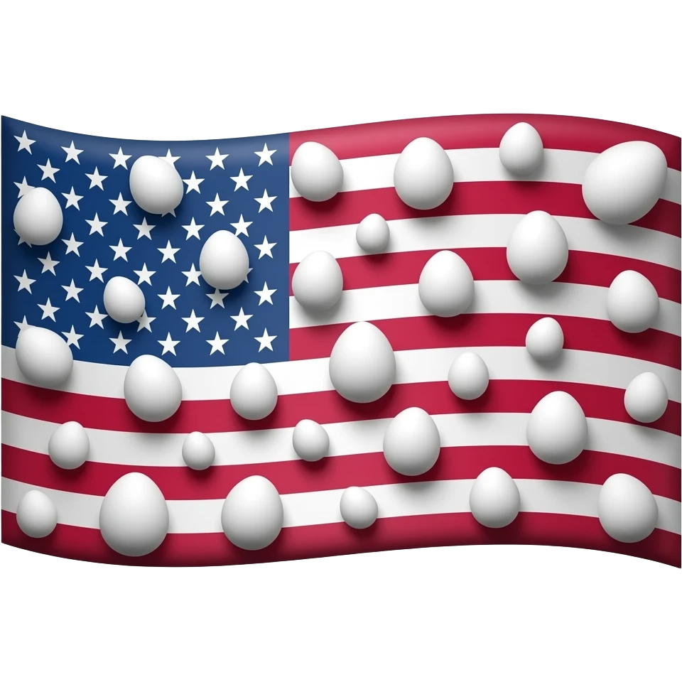 flag of usa but its covered in eggs emoji