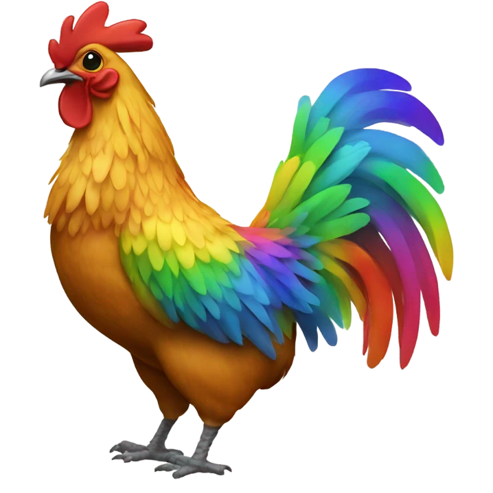 Rainbow chicken  emoji