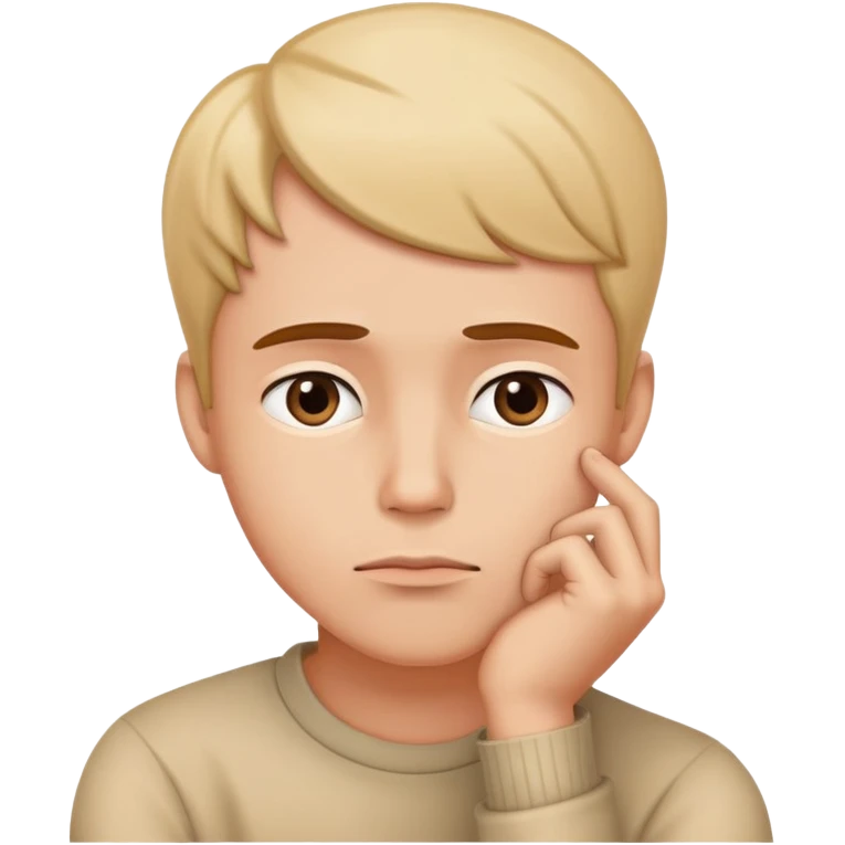 person thinking deeply with hand on chin emoji