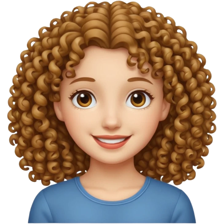 ios 18 emoji pretty poor girl with curly hair  emoji
