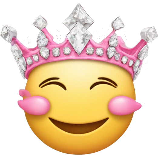pinke krone mit diamanten  emoji