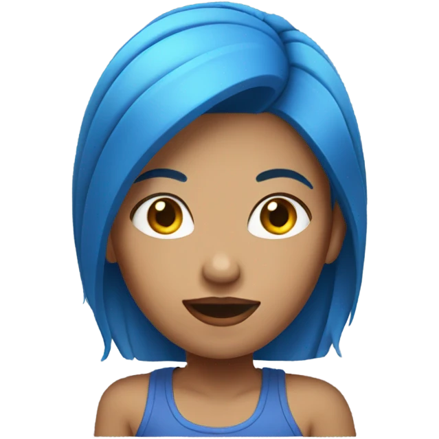 Female with blue hair emoji