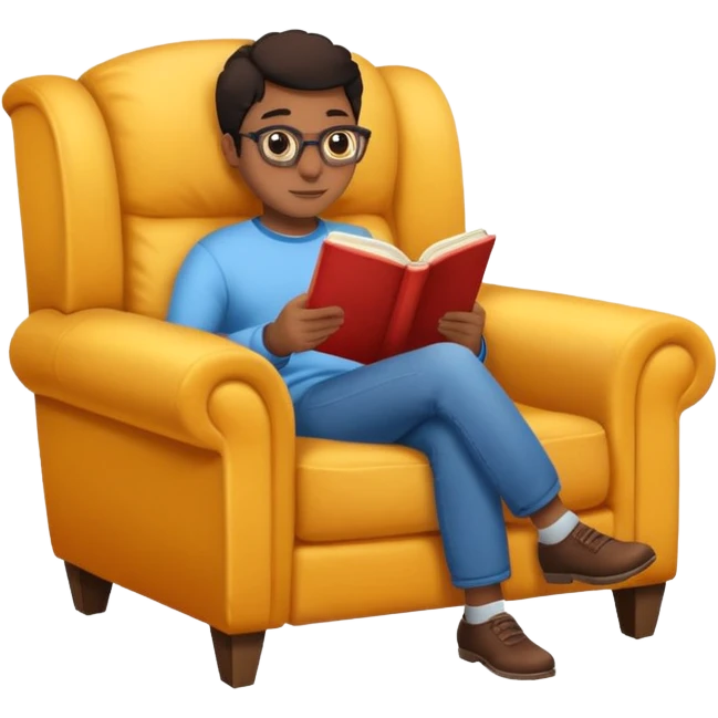 Reader in an armchair emoji