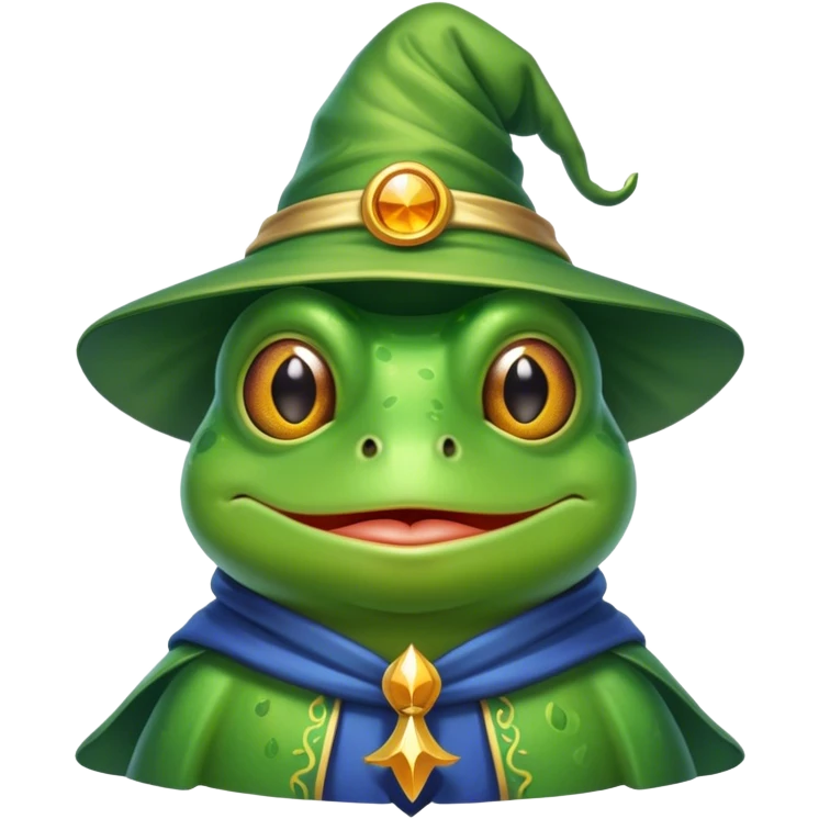a frog wizard emoji