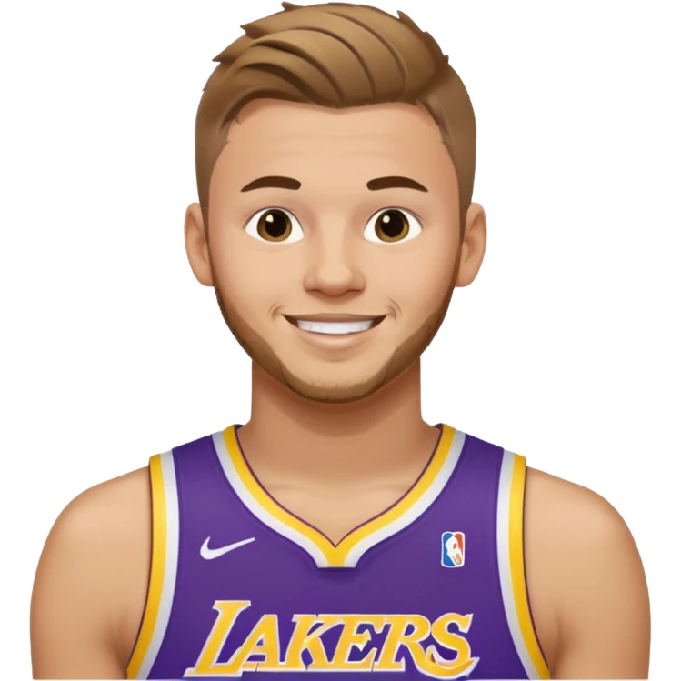 Luka Doncic LA Lakers shirt 77 emoji