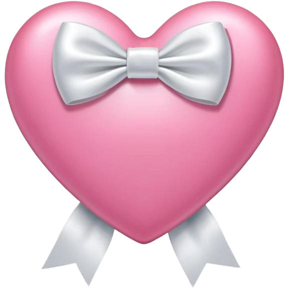 pink heart with white bow emoji