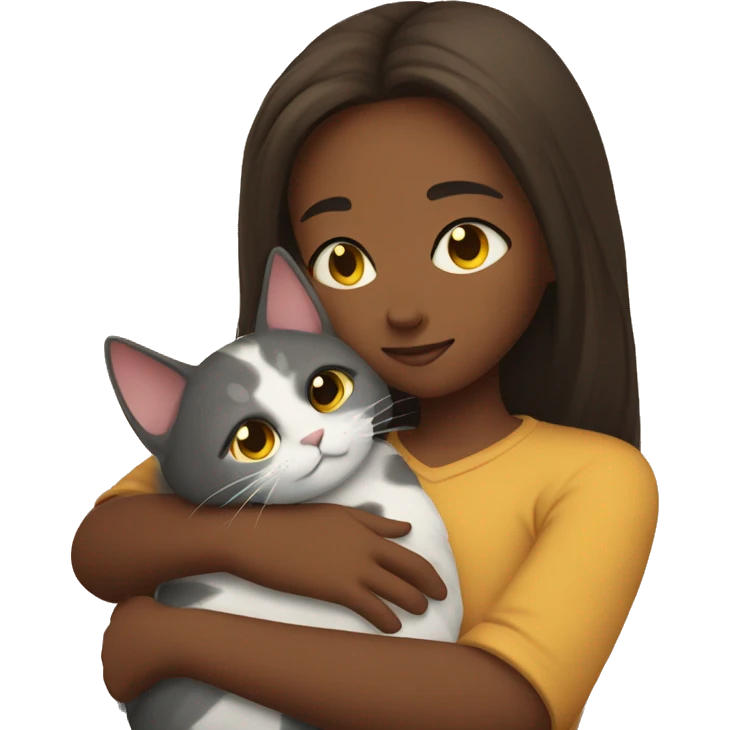 cuddling with cat emoji