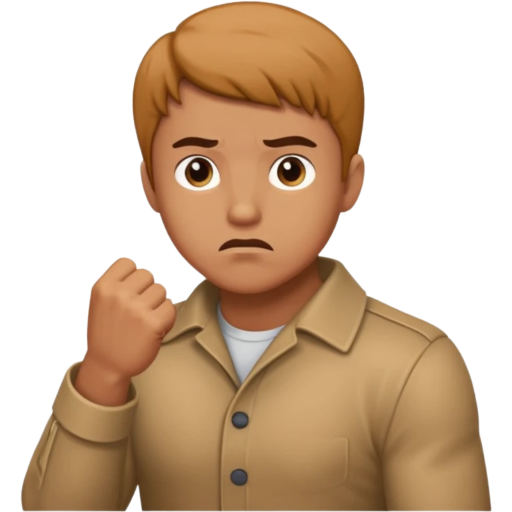 Person questioning with his fist out emoji