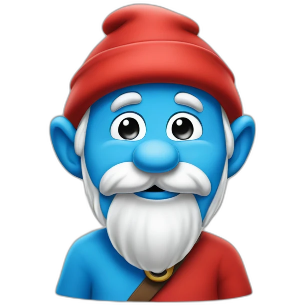 papa smurf in red hat emoji